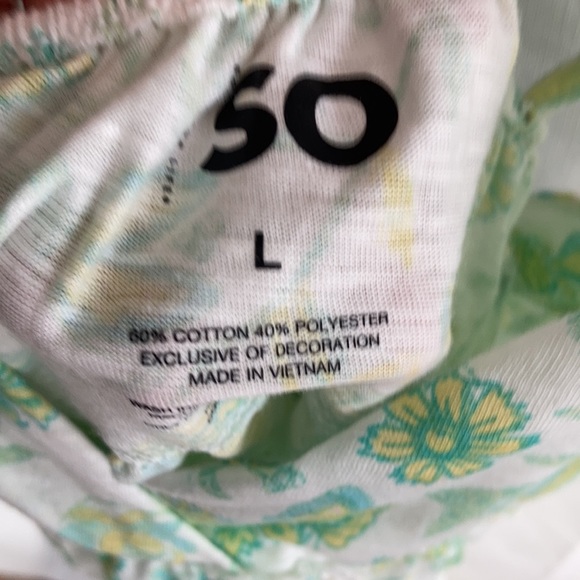 3/$15 SO top floral print tiered cami boho casual summer sleeveless L juniors - Picture 15 of 17